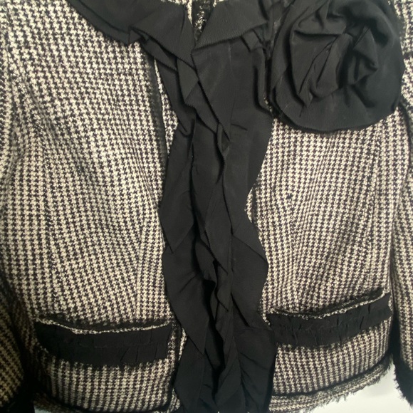 FINAL SALE Ann Taylor Wool Blend Tweed Bolero Blazer Jacket Women’s Size 6 - Picture 4 of 9